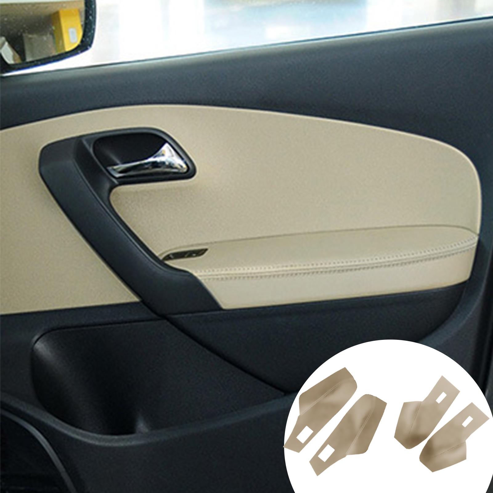 

Идеальная посадка для Volkswagen VW Polo 2011 2012 2013 2014 2015 2016 Накладка-стикер на панель подлокотника двери салона автомобиля из ПУ-кожи For 2011-2016 бежевый
