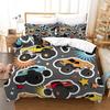 Wheels Cartoon Duvet Cover Bedding Set Monster Trucks Duvet Cover With Pillowcases 75*50 For Adult Boys Girl Bedroom Decoration