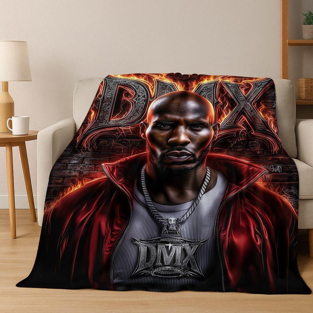 3D Top Rapper Legend Star Art Cartoon Hip Hop Flannel Blanket,Cozy Soft Throw Blanket for Home Bedroom Bed Sofa Cover Gift