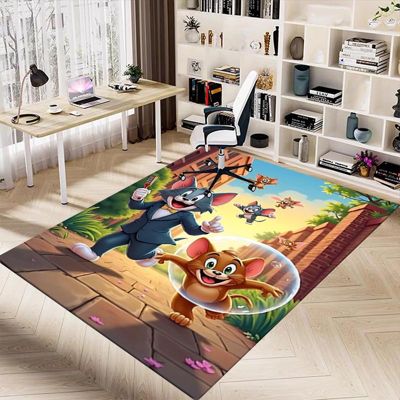 1pc Tom and Jerry Carpet, for Home & Office Decor, Desk Chair Carpet, Festive Gift,Conference Room CarpetL1116