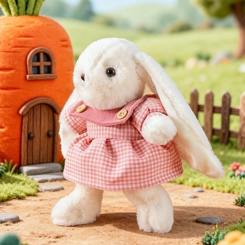 Long Ear Stuffed Animal Rabbit Clothed Bunny Rabbit Plushie Bunny Plush Toy Girls Gift