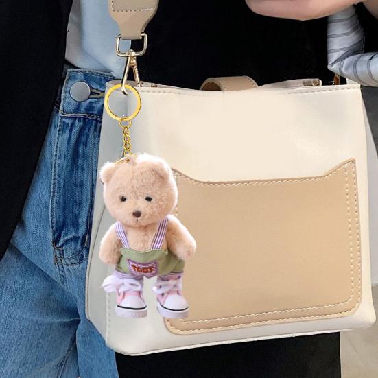Doll Pendant Bear Doll Hanging Decoration Keychain Bag Charm Soft Plush Toy Schoolbag Suitcase Doll Ornament