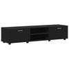 FLORIN 3 Piece TV Cabinet Set with Drawers Black Particleboard