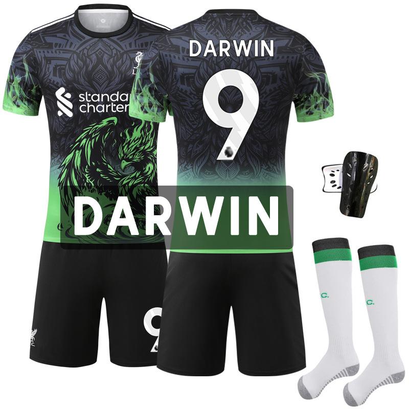 Klubové zelené přechodové tričko Wirtz Salah Liverpool Speciální pamětní edice Rychleschnoucí