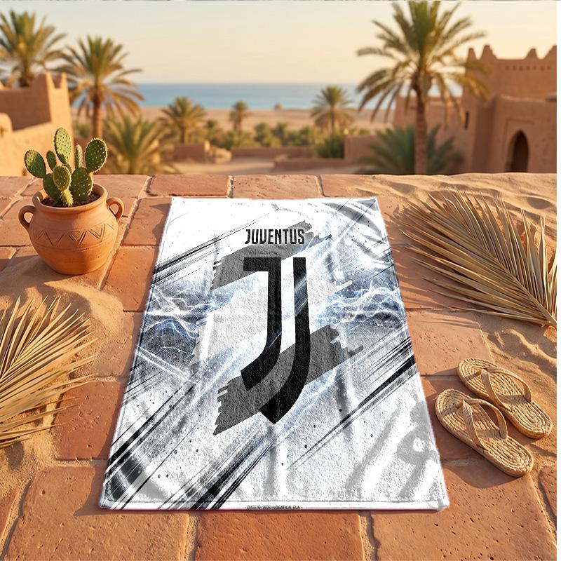 Asciugamano da Spiaggia in Microfibra con Stampa Juventus FC Asciugatura Rapida Assorbente Grande Asciugamano per Spiaggia Nuoto Viaggio