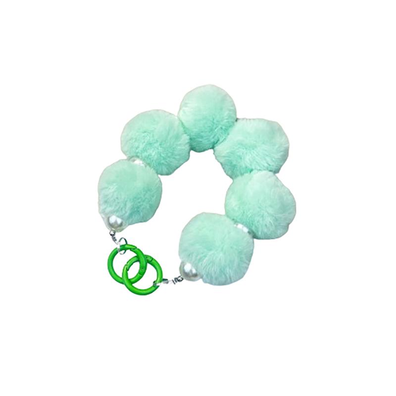 Colorful Sweet Plush Ball Chain Phone Case Decoration Bag Pendant  Anti-Lost Lanyard Creative Cute Keychain Gifts