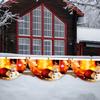 Xmas Bunting Flag Outdoor Hanging Fan Flag Half Round Xmas Decorative Flag for Door Home Decor