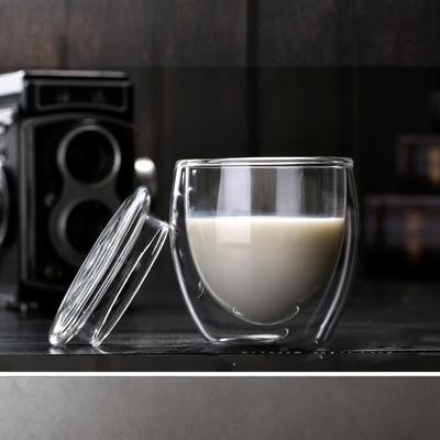 Cup Set, Double-Walled Glass Coffee Cups, Clear Insulated Borosilicate Glass, -Scald, Ideal for Gift and Party Use, Maker Accessories