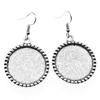 Round Cabochon Base Dangle Earrings DIY Jewelry Findings For Handmade Gifts