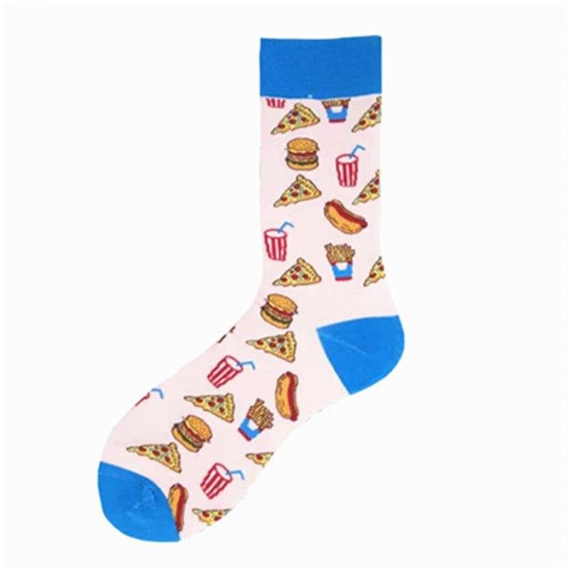 AB New Fashion Socks for Men and Women Colorful Cartoon Animal Cotton Sock Hip Hop Funny Plant Mushroom Bird Stocking