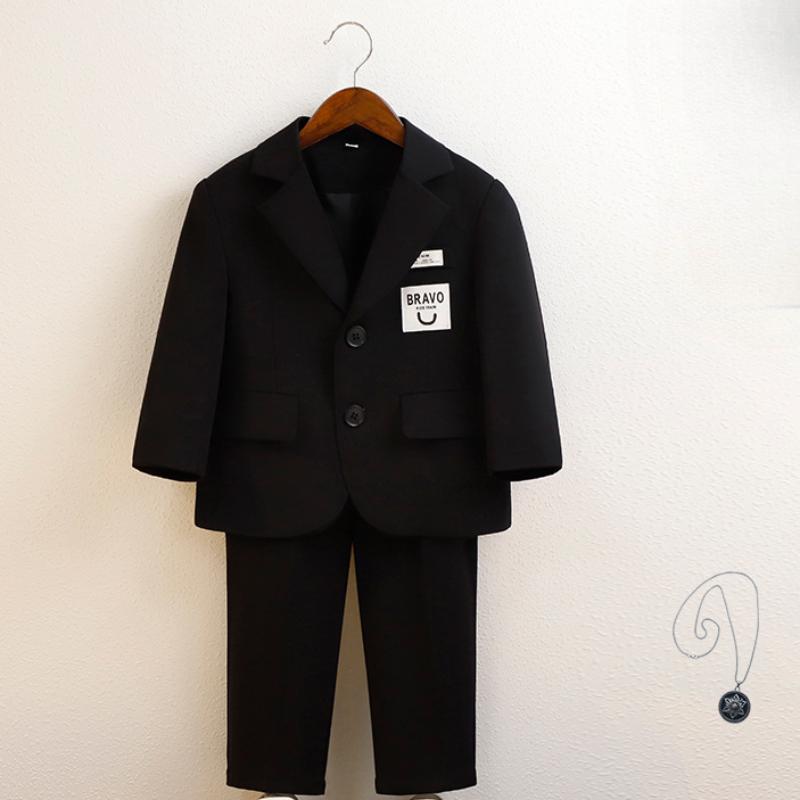 Suit for Boys Spring Casual Children School Uniform Outfits Handsome Kids Host Performance Costume 2-11 Years Boy Birthday Blazers Set