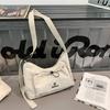 Commuter Pleated Hobo Bag Women's Large Capacity Waterproof Nylon Crossbody Bag Men's Shoulder Bag