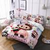 Cartoon Cute Labub 3D Printed Quilt Cover Three-Piece Set Student Dormitory Bedding Four-Piece Set