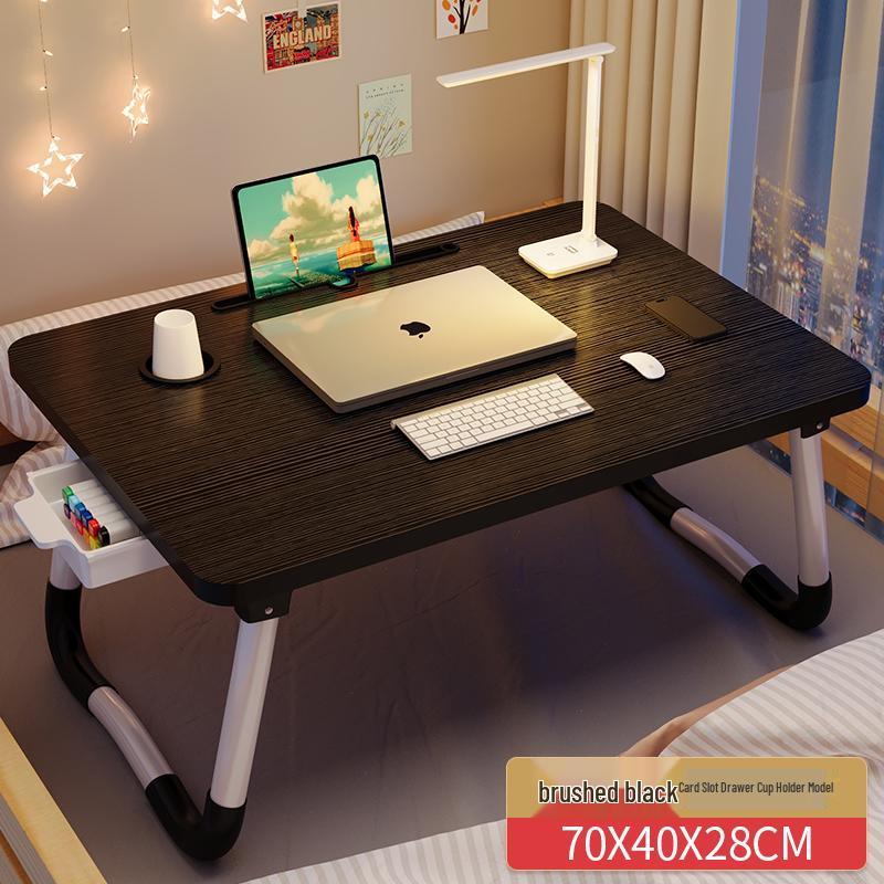 Foldable Laptop Bedside Table - Adjustable Study Desk for Bedroom or Bay Window