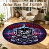Round Rug Custom NameMotorhead Pattern Non Slip Carpet Home Floor Decor
