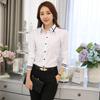 Womens Office Lady Shirt Female Chiffon Slim Blouse Plus Size Casual Long Sleeve Shirts Lady Simple Style Tops Clothing