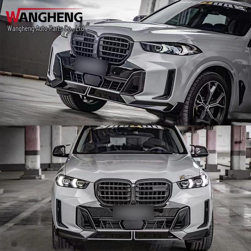 BMW X5 G05 Carbon Fiber Black Front Lip Spoiler Chin Diffuser