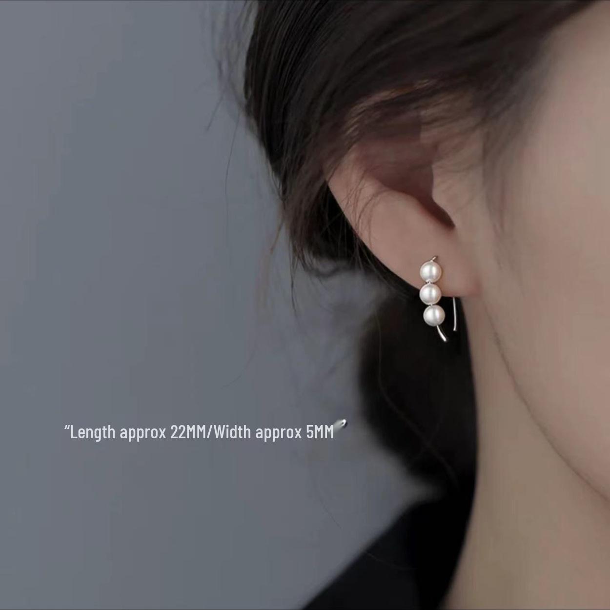 

Серьги-пусеты из стерлингового серебра 925 пробы с жемчугом - Трендовый Хай-энд 2024, Нишевая Легкая Роскошь для Женщин.