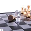 Genuine Gold & Silver Magnetic Foldable Chess Set