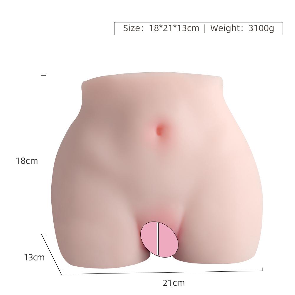 Sexy and Realistic Human Buttocks Masturbation Device, Double Hole Simulated Vagina, Male Adult Sex Toy
