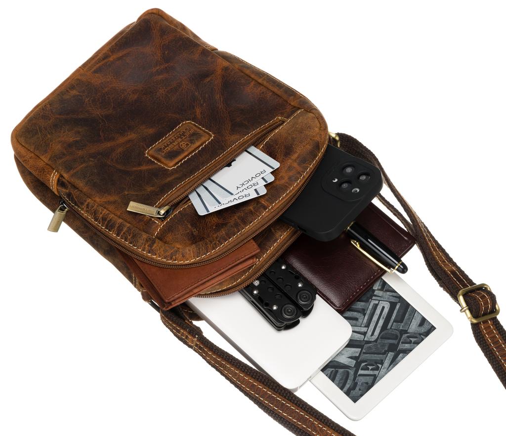 Bolso de cuero PTN-374-TMH-5849 Tan