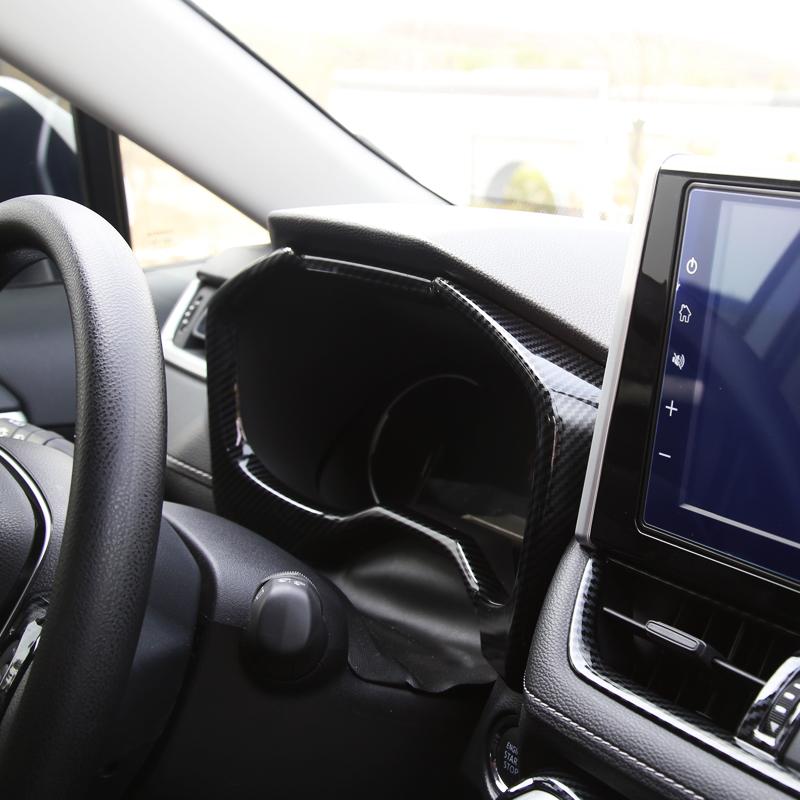 ABS uhlíkové vlákno Dekorativní rámeček palubní desky Kryt rámečku panelu pro Toyota RAV4