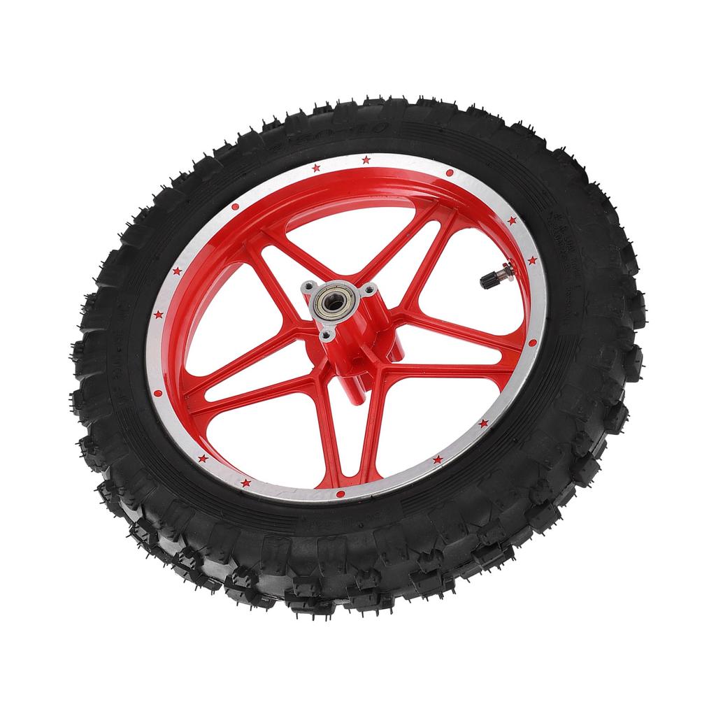 2.510in Rear Wheel Rubber Tire AntiSkid Replacement Fits for 47cc 49cc 2 Stroke Mini Dirt Bike(Red )