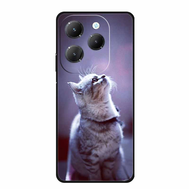 For Infinix Hot 40 Pro Case Animals Soft Silicone TPU Cover Phone Cases For Infinix Hot 40i Hot40 X6837 Protective Wolf Coque