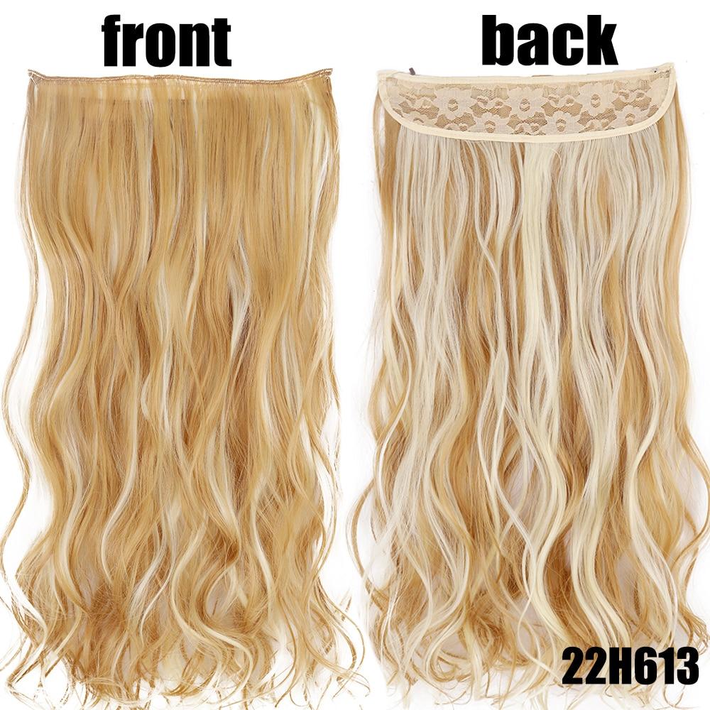 XINRAN 22-дюймова модна жіноча перука з невидимою волосінню для нарощування волосся, стійка до високих температур, синтетична хвиля без застібок