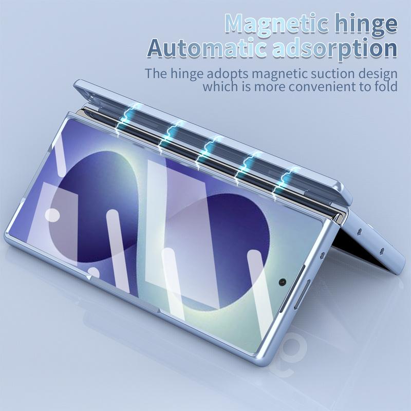 Für Samsung Galaxy Z Fold 8 Ultra 7 6 5 5G Magsafe Hülle mit Scharnierschutz Magnetische Abdeckung Stylus S Pen & Displayschutz
