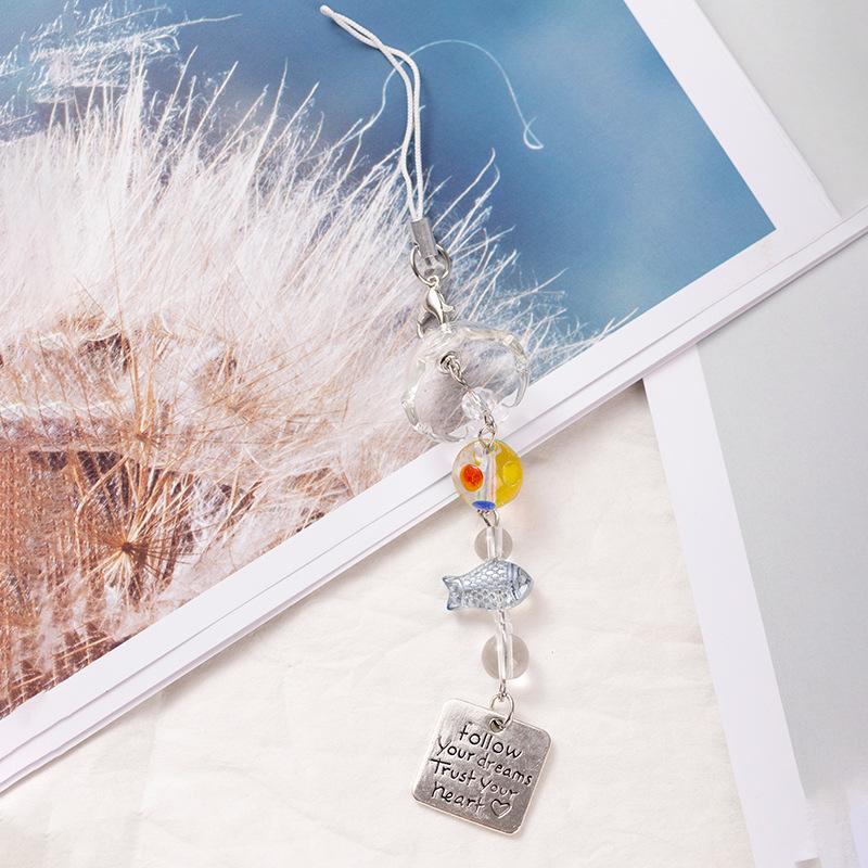 New Cute Little Fish Fresh Wind Chimes High Value Pendant Bag Pendant Mobile Phone Chain Pendant Keychain Gift