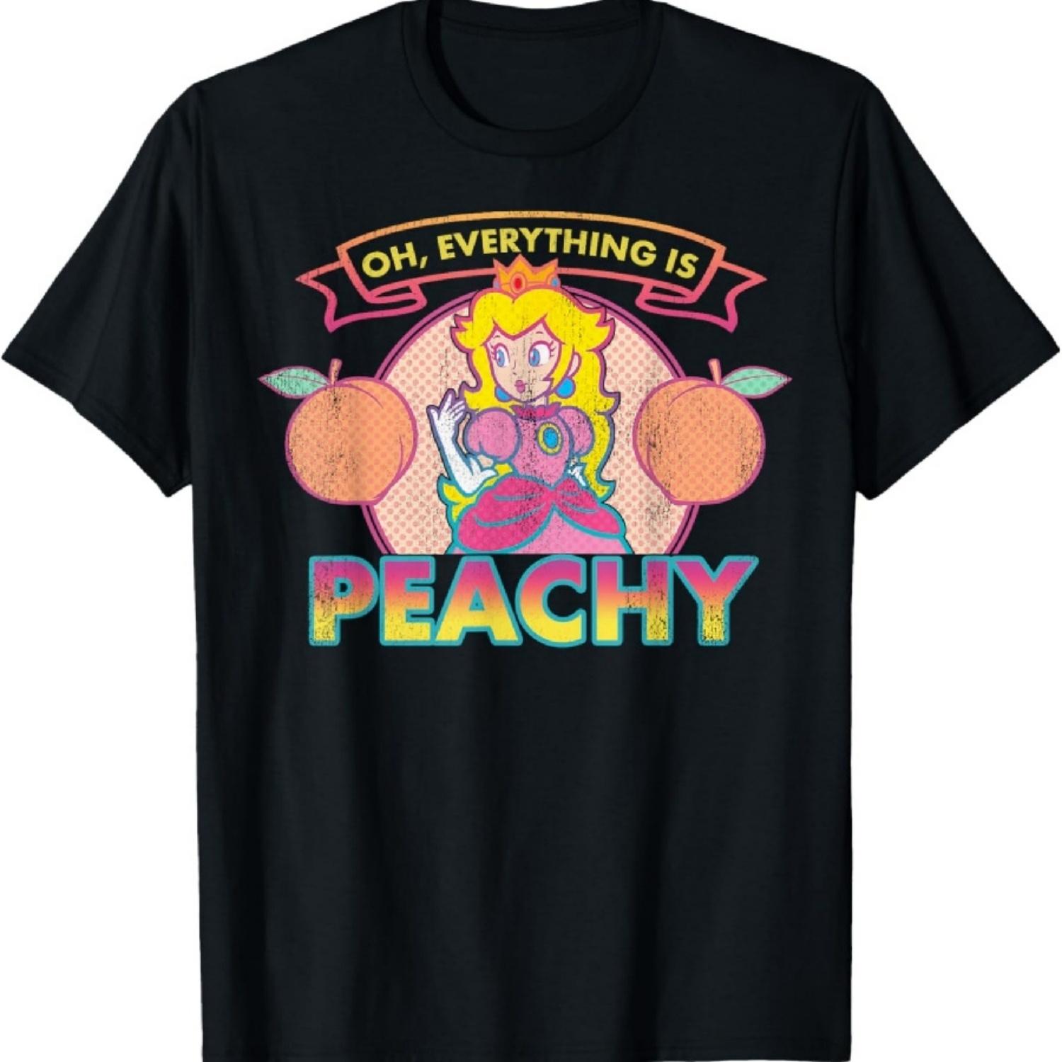 Super Mario Princess Peach Everything Peachy Graphic T-Shirt T-Shirt XXXXXL разноцветный