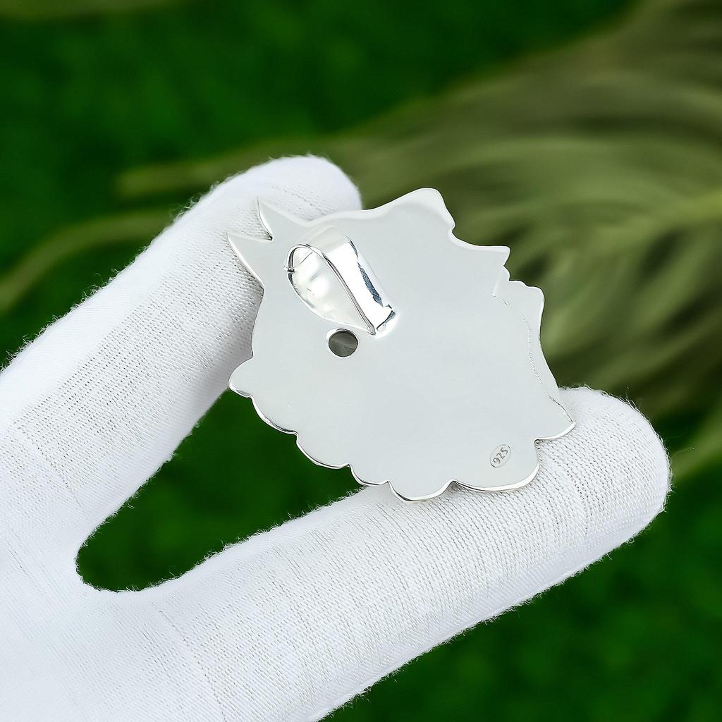 925 Silver Heart Chakra Rose Quartz Stone Daughter Handcrafted Pendant Jewelry