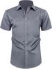Four-sided Stretch Dress Shirt Men's Slim-fitting Long-sleeved Solid Color Simple Men's Shirt Business Casual Men's Clothing