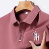 STORN Men's Embroidered Casual Fashion Short Sleeved POLO Shirt Summer Comfortable Top