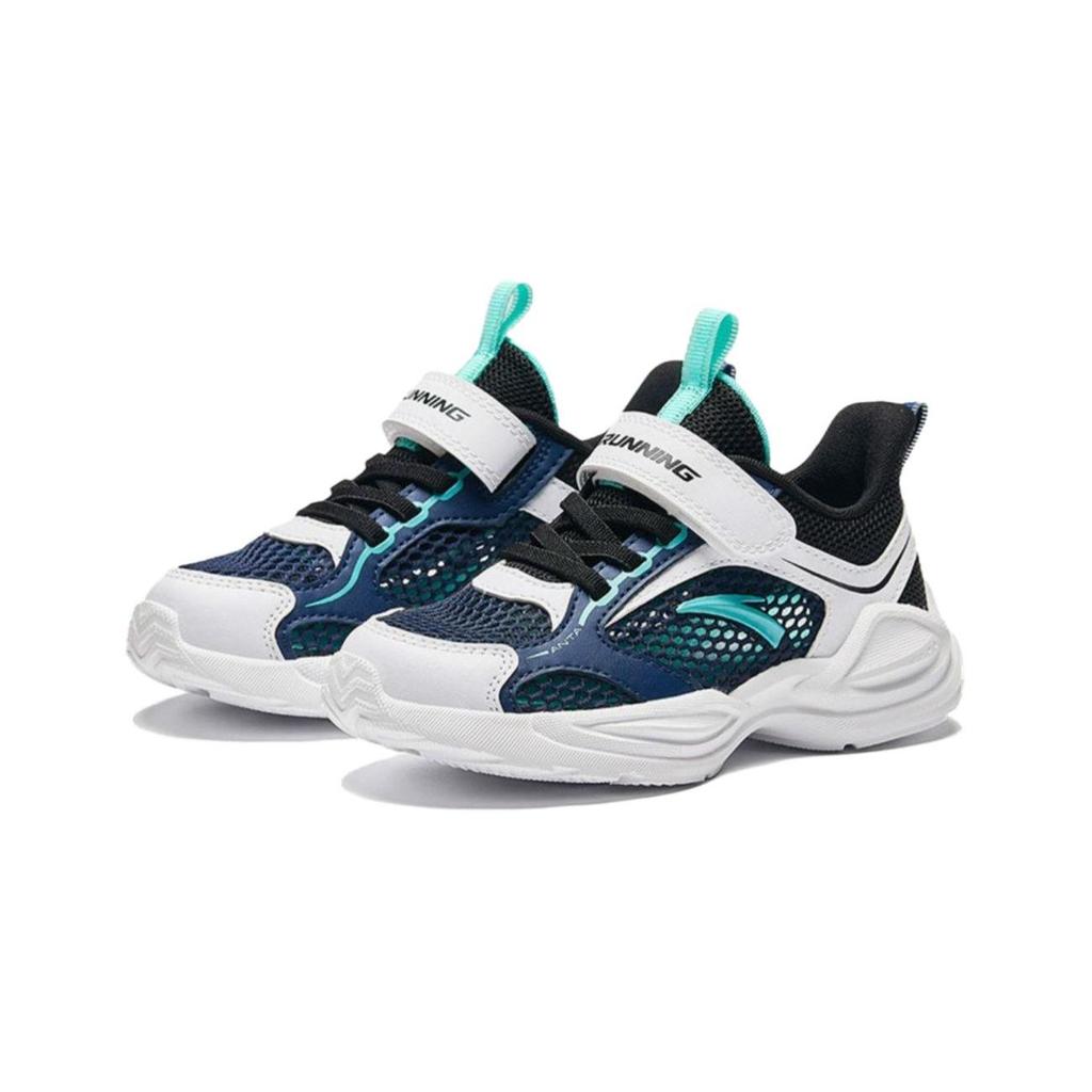Anta Dziecięce antypoślizgowe, odporne na ścieranie buty do biegania z niską cholewką Dziecięce sneakersy Białe Czarne Niebieskie A312429919-2