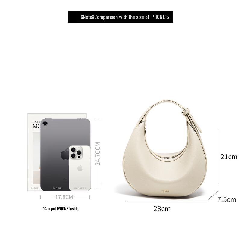 FOXER Women's Light Luxury Crescent Shoulder Bag