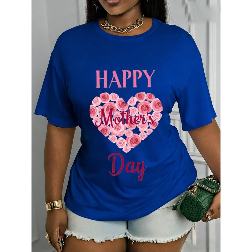 

Women s Casual Short-Sleeve Crew Neck Happy Print T-Shirt - A Must-Have Top for All Seasons XL