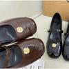 Small Man Inner Height Increase 7cm Mary Jane Retro Single Shoes Metal Decoration Camellia Versatile Commuter Thick Heel Women's Shoes