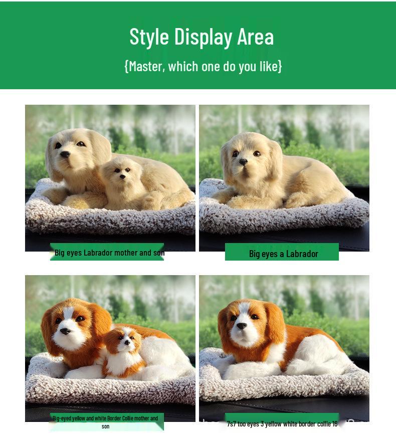 Car Interior Bamboo Charcoal Plush Dog & Cat Ornaments for Formaldehyde Removal