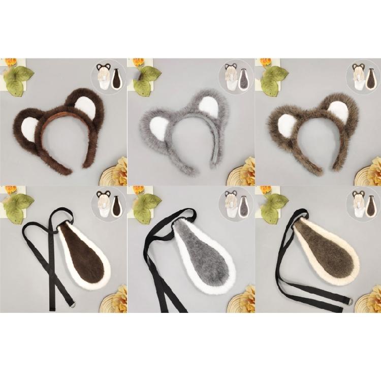 Fun and Safe Plush Animal Ears Headband for Costume Parties Role Playing Soft Wear Adults Comfortable Hairpiece