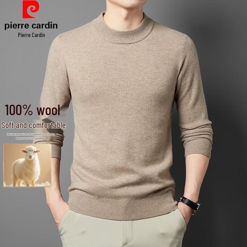 Pierre Cardin Men's 100% Pure Wool Crew Neck Pullover Sweater