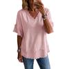 European and American New V-neck Pullover Loose Shirt Casual Women's Top