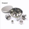 MDNG Hexagonal Stainless Steel Cookie Cutters (2-pack)