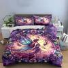 Fairy-Themed Decorative Set Bedding Set with 1 Duvet Cover 2 Pillowcases Single Double King Queen, Gift