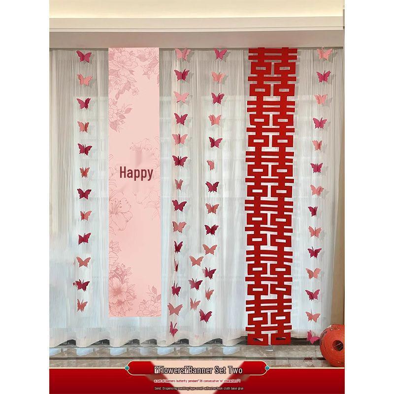 

Wedding Decor Set: Morning Robes & Backdrop Cloth for Bride & Groom