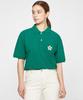 GRAVER [Unisex] Flower Embroidered Pique Short Sleeve T-Shirt_Green
