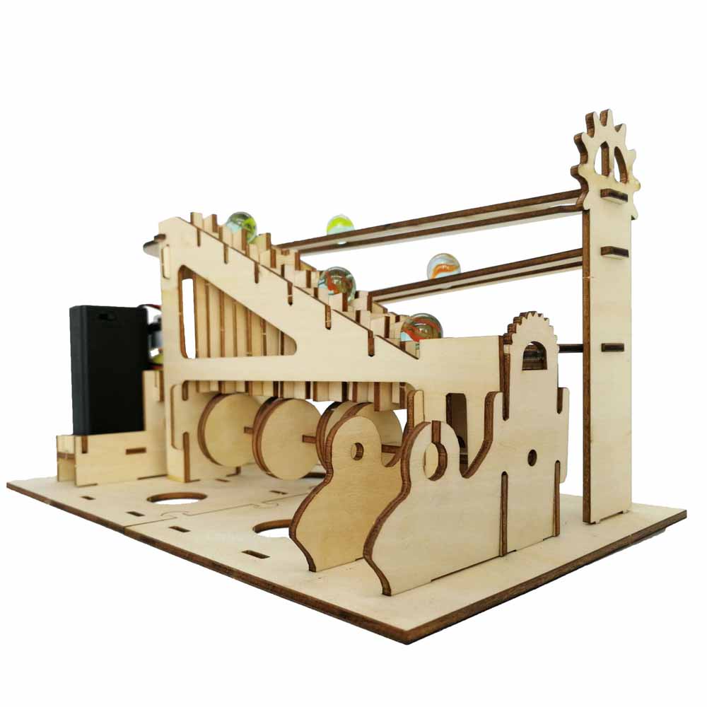 3D Wooden Puzzle Marble Run IY Model Kit Jigsaw Ducational Toys Steam Science Experiments Runs Gift for Kids Adults Teens