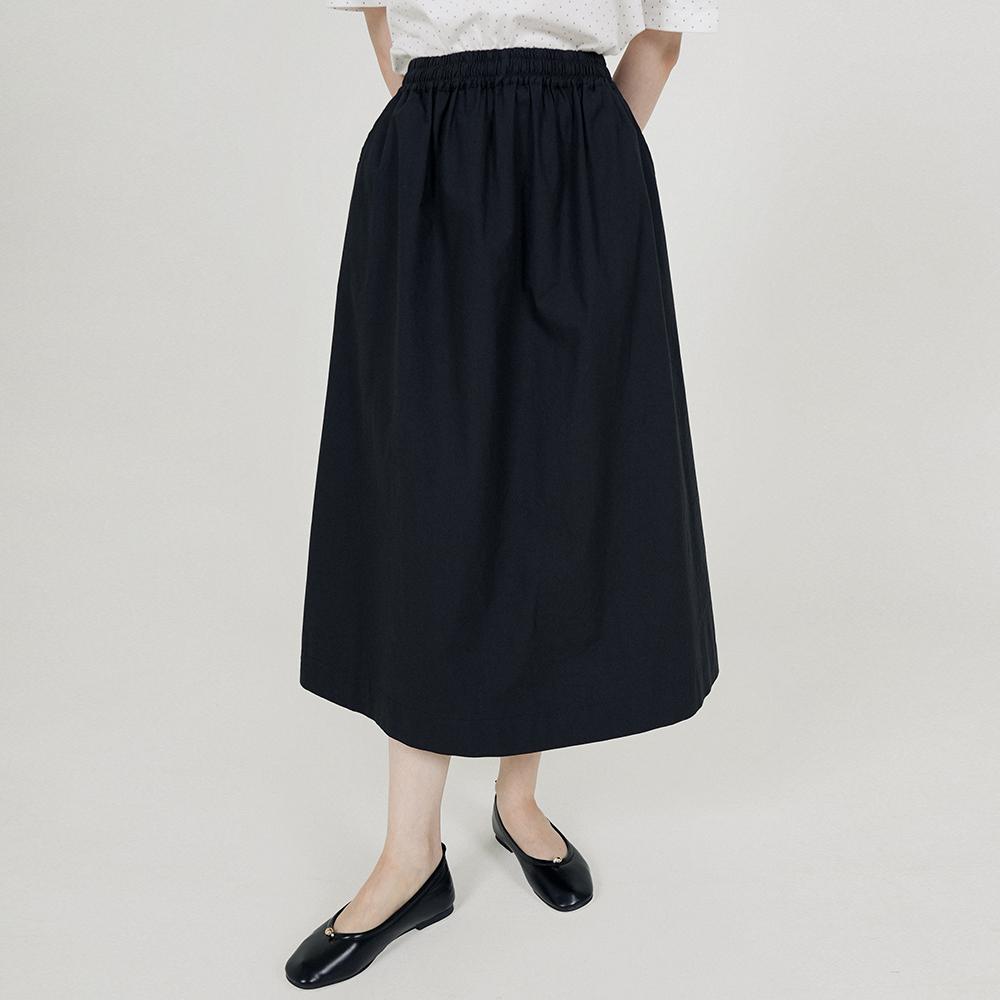 Chikita All-Band A Skirt (Light Cotton) Black 252401Sbk