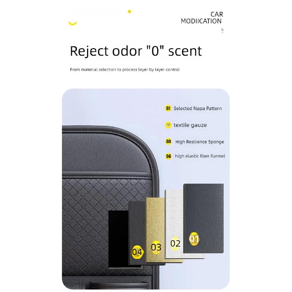 Multi-functional Car Seat Back Organizer High-Capacity Multi-Pocket Backseat Storage Bag Wear-Resistant Anti Kick Mat